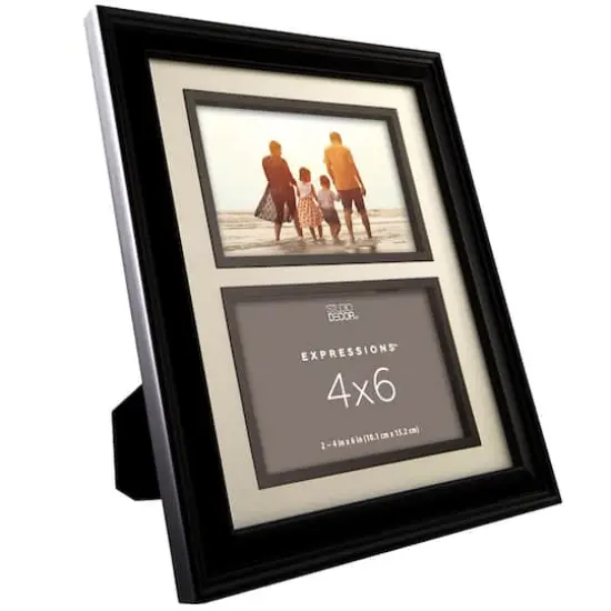 Expressions&trade; 2 Opening Collage Frame by Studio D&eacute;cor&reg; Black {5}