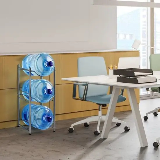 NEX&trade; 3-Tier 5-Gallon Silver Water Jug Storage Rack {5}