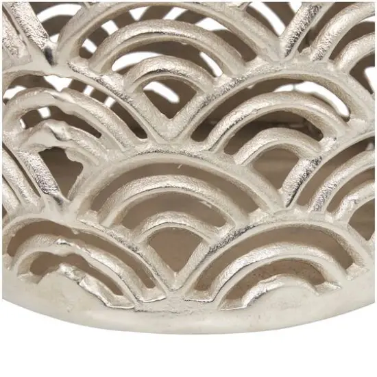 Silver Art Deco Arch Pattern Vase Set {8}