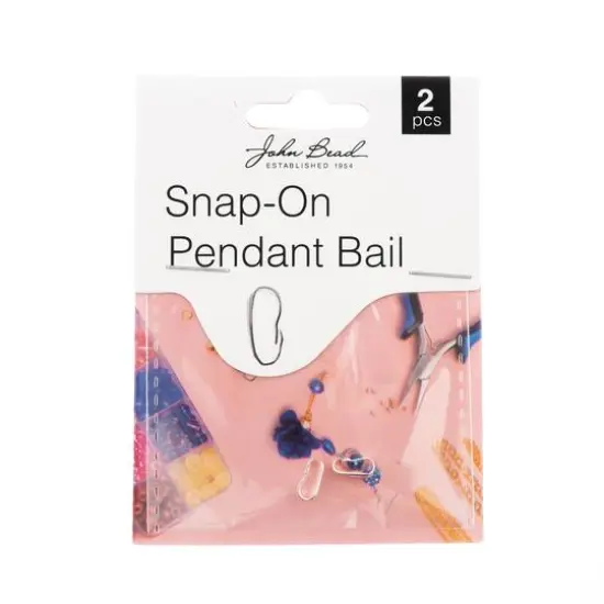 John Bead Must Have Findings 9mm Snap-On Pendant Bails, 2ct. Gold {2}