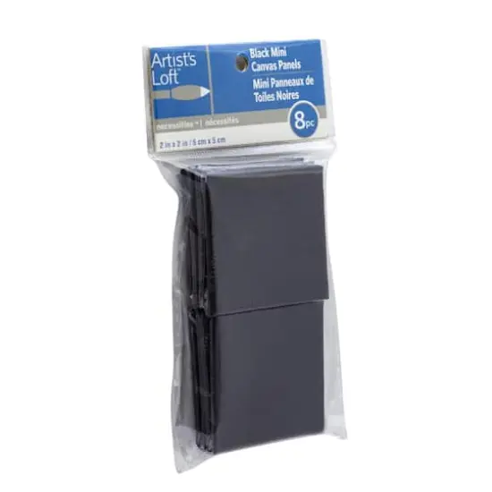 8 Pack 2" x 2"&nbsp;Mini Canvas Panels by Artist's Loft&trade; Necessities&trade; Black {7}