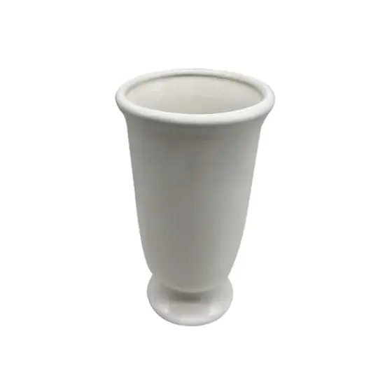 9.8" White Ceramic Vase by Ashland&reg; {3}