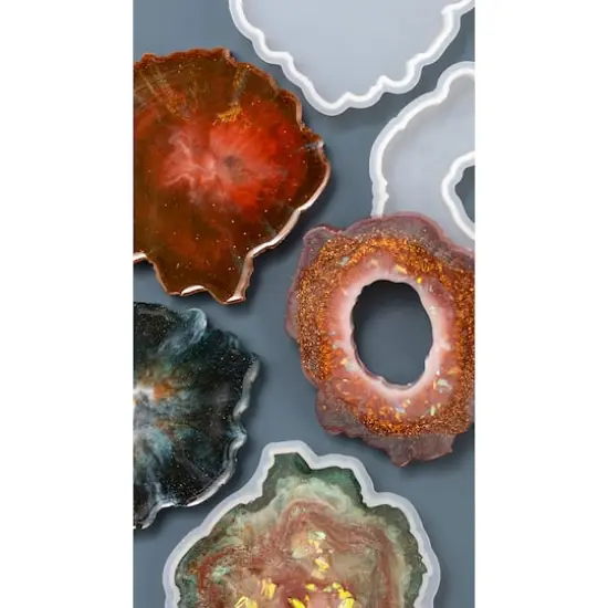American Crafts&trade; Color Pour Resin Geode Coaster Mold {5}