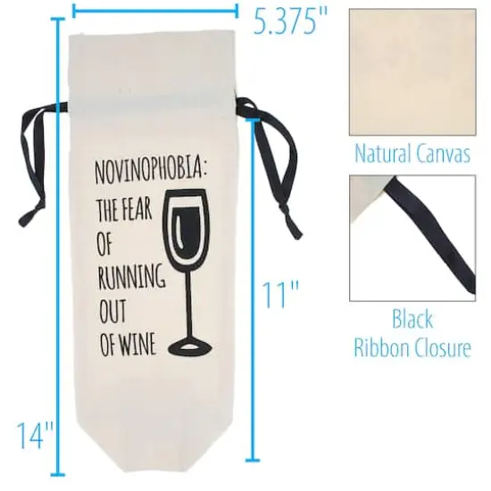 Personality Case&trade; Novinophobia Canvas Wine Bag {5}