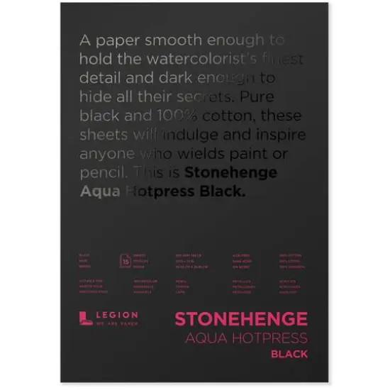 Legion Paper Stonehenge Aqua Black Hot-Press Watercolor Pad {1}