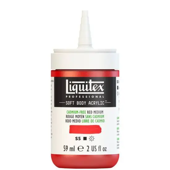 Liquitex® Professional Soft Body Acrylic Bottle, 2oz. Cadmium-Free Red Medium {9}