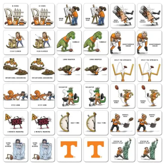 College Team Licensed Memory Match Game Tennessee Volunteers {4}