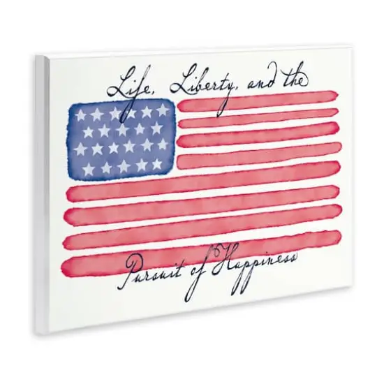 Stupell Industries All American Patriotic Phrase Wall Plaque Art {4}