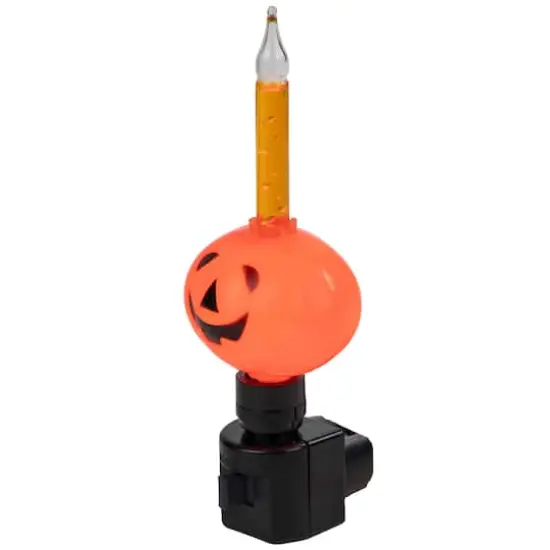 6.5" Jack-O-Lantern Halloween Bubble Night Light {4}