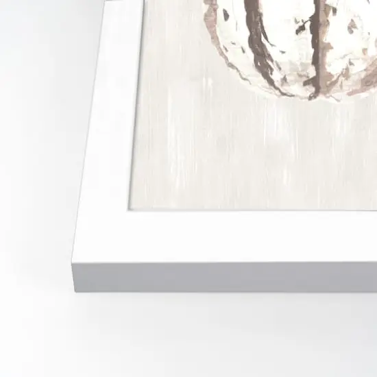 White Harvest Wall Accent in White Frame {3}