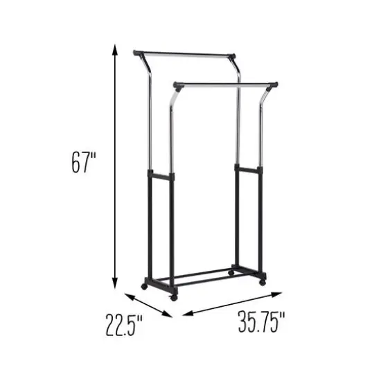 Honey Can Do Heavy Duty Double Hanging Garment Rack {5}