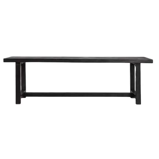Hello Honey&reg; Elegant Acacia Trestle Bench Black {5}