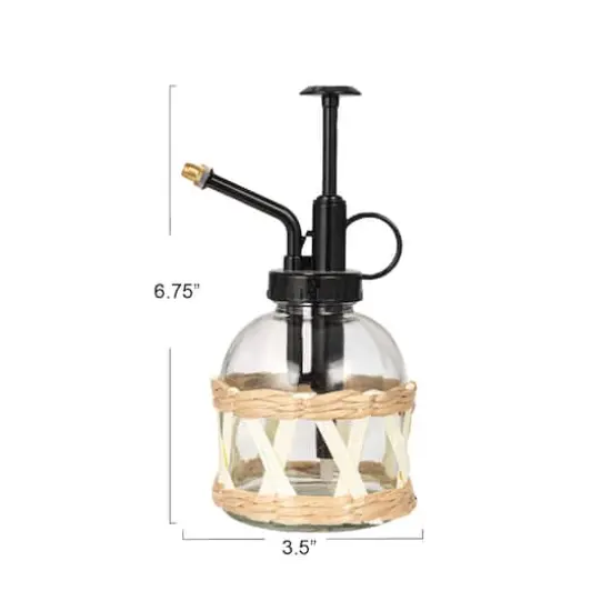 Hello Honey&reg; 6.75" Glass Plant Mister with Natural Woven Sleeve {5}