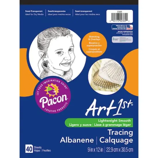 Pacon&reg; UCreate&reg; 9" x 12" White Tracing Pad, 6ct. {3}