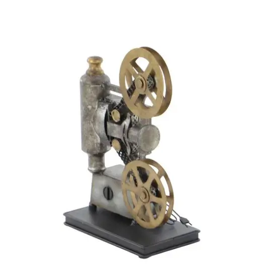 14" Black Metal Vintage Camera Sculpture {6}