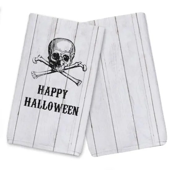 Happy Halloween Skull Tea Towel Set {1}