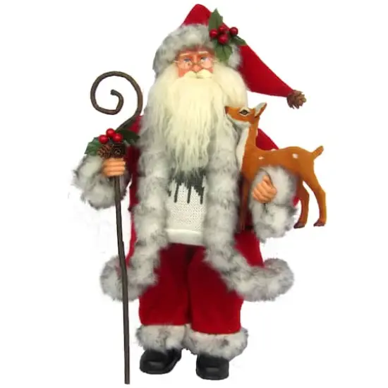 Santa's Workshop 16" Santa Claus & Reindeer Figure {1}