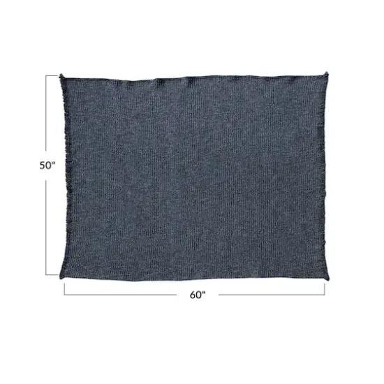 Hello Honey&reg; Stonewashed Charcoal Boucl&eacute; Cotton Blend Throw {4}