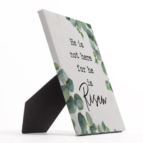 For He is Risen Tabletop Canvas Art {3}