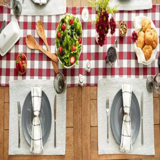 DII&reg; Tonal Recycled Cotton Slubby Rib Placemats, 6ct. Light Gray/Off White {7}