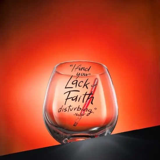 JoyJolt® Star Wars™ 15.oz. New Hope Darth Vader Red Lightsaber Stemless Drinking Glass, 2ct. {3}