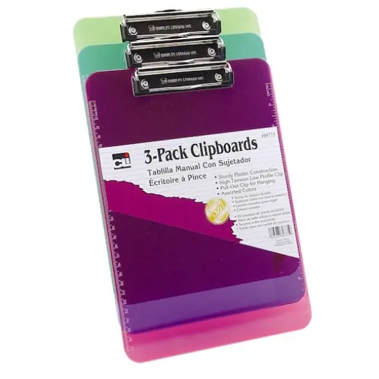 Charles Leonard Plastic Clipboards, 3ct. {1}