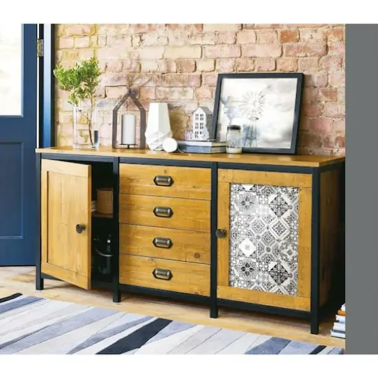 RoomMates Mediterranean Tile Peel & Stick Wallpaper Black {4}