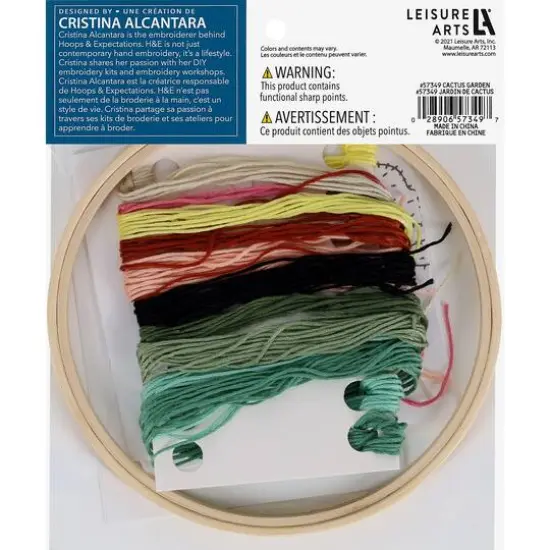 Leisure Arts&reg; 6" Cactus Garden Embroidery Kit {3}