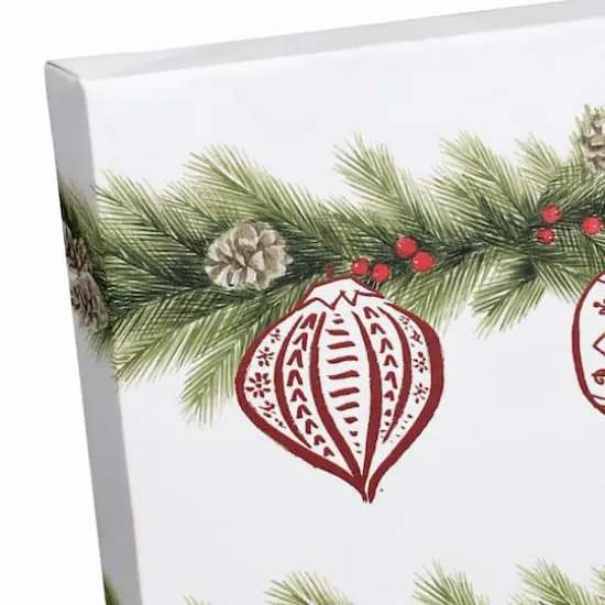 Noel Ornament Garland Canvas Wall Art {6}