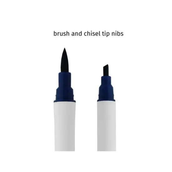 Leisure Arts&reg; 24 Color Brush & Chisel Dual Tip Marker Set {6}