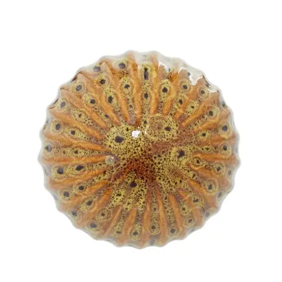 4" Multicolor Ribbed Ceramic Vase Filler Orb Set {6}