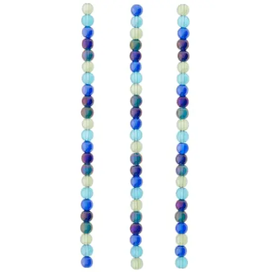 Aqua Mix Clear Glass Beads, 6mm by Bead Landing&trade; {4}
