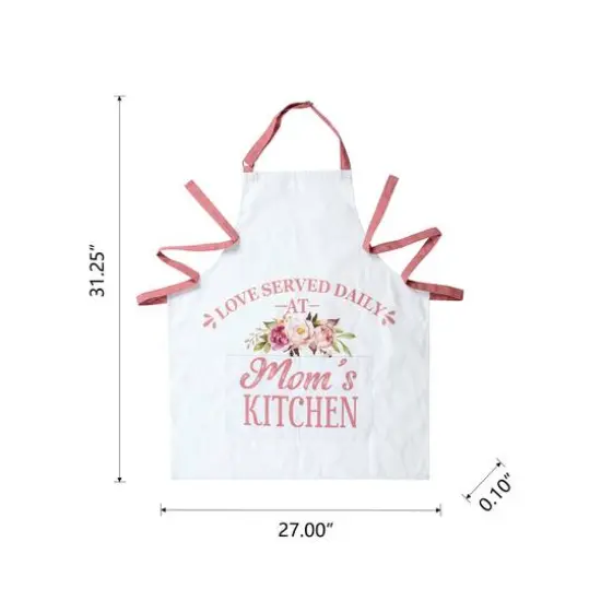 Glitzhome&reg; 31.5" Faux Burlap Mother's Day Apron {9}