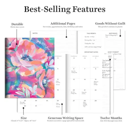 TF Publishing 2023 - 2024 Lots of Lily Large Monthly Planner {6}