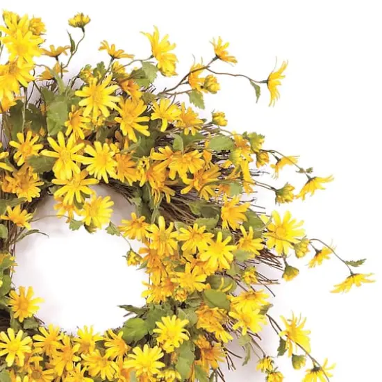 23" Yellow Daisy Wreath {3}