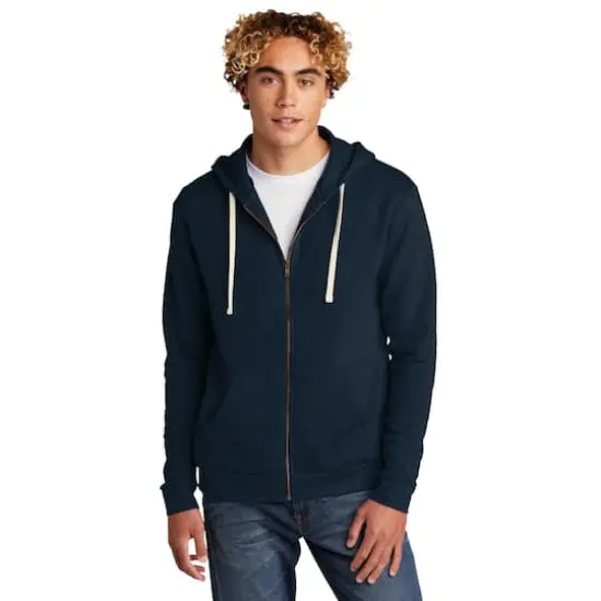 Next Level Unisex Santa Cruz Zip Hoodie Midnight Navy {4}