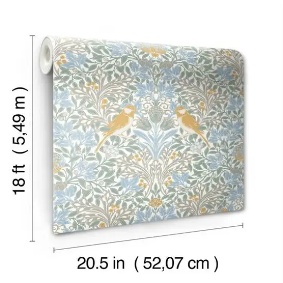 RoomMates Garden Aviary Peel & Stick Wallpaper Sky Blue {10}