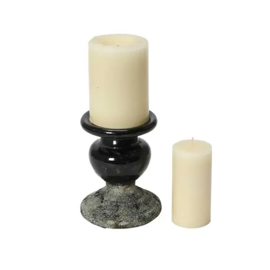 Hello Honey&reg; 5" 2-Tone Sculptural Terra Cotta Candle Holder {6}