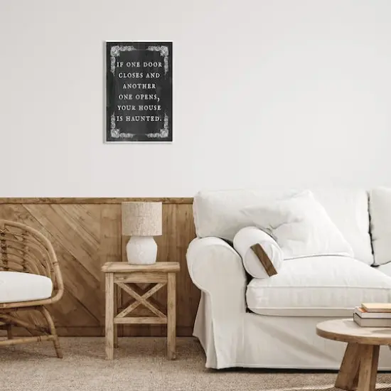 Stupell Industries Funny Haunted House Phrase Wall Plaque Art {3}