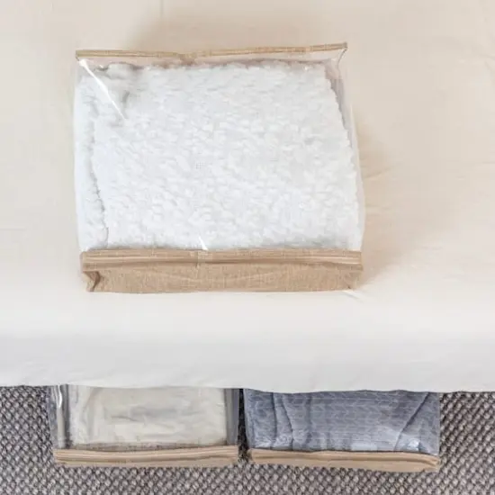 Household Essentials Under Bed Storage Bag Set Brown {3}