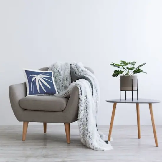 Stupell Industries Bold Abstract Leaf Frond Shape Throw Pillow, 18" x 18" {3}