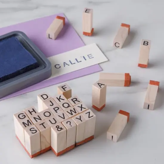 Small Uppercase Alphabet Wood Stamp Set by Recollections&trade; {3}