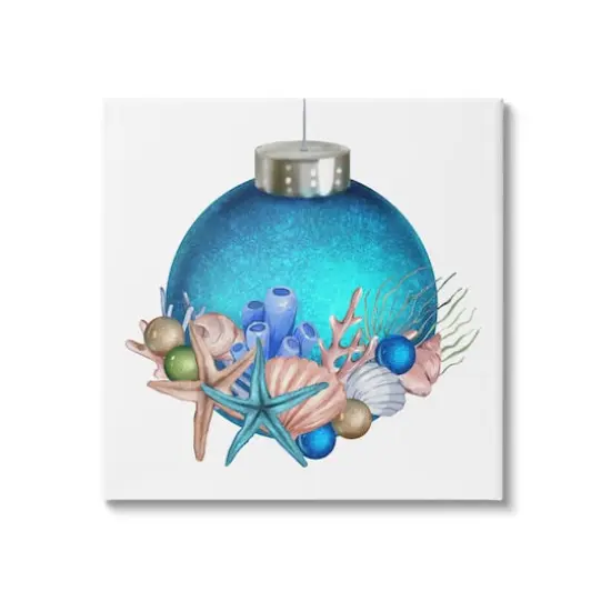 Stupell Industries Nautical Sea Life Holiday Ornament Canvas Wall Art {1}