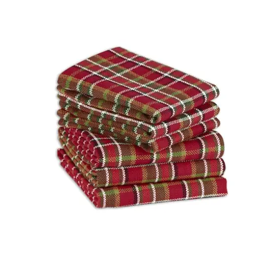 DII&reg; Tartan Plaid Heavyweight Dishtowel & Dishcloth Set {3}