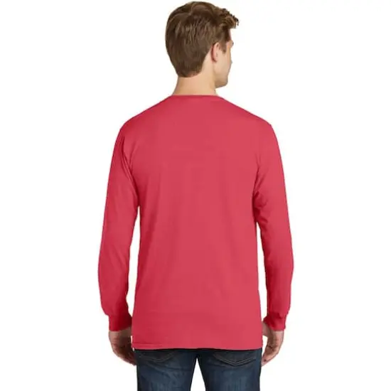 Port & Company® Beach Wash® Colors Garment-Dyed Long Sleeve Tee Poppy {6}