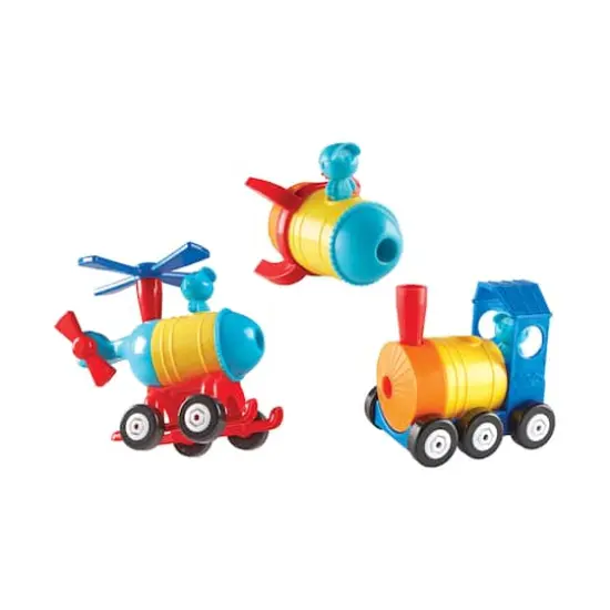 1-2-3 Build It! Rocket-Train-Helicopter {3}