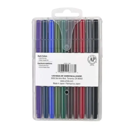 Marvy&reg; Uchida LePen&reg; Extra Fine 10 Color Dark Pen Set {6}