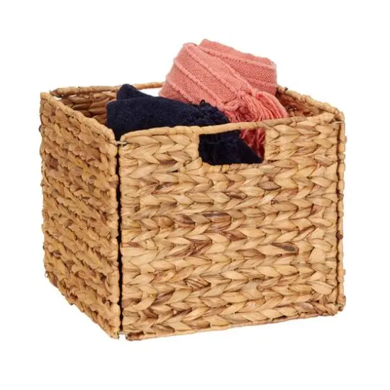 Household Essentials 13" Household Essentials Foldable Wicker Storage Bin Natural {6}