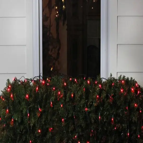 4ft. x 6ft. LED Wide Angle Net Style Christmas Lights Red {5}