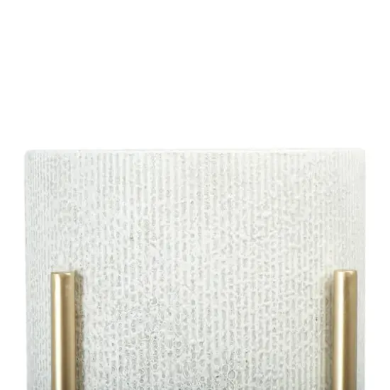 Hello Honey&reg; White & Gold Boho Embossed Metal Planters with Stands Set {8}